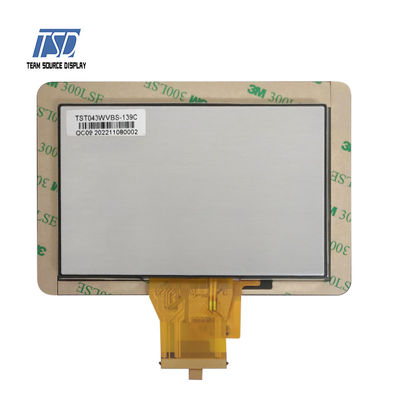 車載グレード IPS TFT LCD ディスプレイ 4.3 インチ 800x480 透過型\