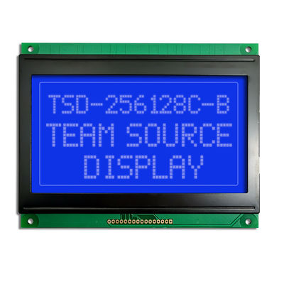 注文256x128 STNの青いTransmissive肯定的な穂軸のグラフィック モノクロLCDスクリーン表示モジュール